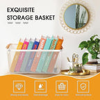 Ziliny 4 Pcs Mesh Wire Baskets for Organizing, Extra Large, Cream White - Image 4