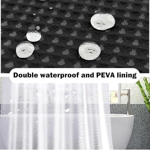 25 PCS Black Bathroom Accessories Set丨Shower Curtain Bathroom Accessory - Image 5