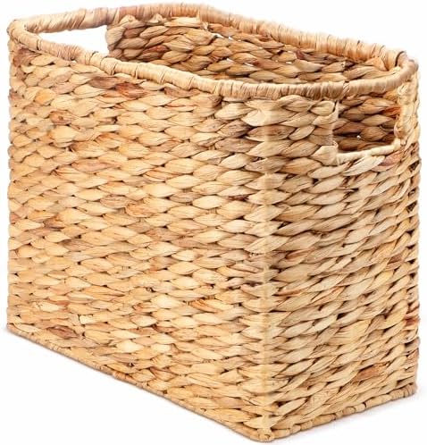 Tatuo Woven Magazine Holder Basket, Tall Seagrass Storage, Light Brown by Tatuo