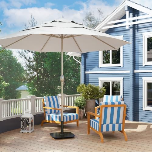 Outsunny Square Patio Umbrella Base, 41 lbs for 1.3"/1.5"/1.9" Poles, Black - Image 7