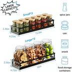 X-cosrack 6-Tier Wall-Mounted Spice Rack Organizer with Mixed Basket Sizes, Height-Adjustable Hanging Spice Shelf for Kitchen Pantry Cabinet, Large-Capacity Seasoning Holder, Black - Image 6