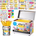 Mifoci 8 Pcs Pencil Dispenser for Classroom Stainless Steel, Silver by Mifoci