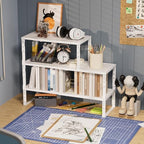 Expandable Spice Rack Kitchen Cabinet Shelf Organizer, Stackable Storage Shelves Racks, Adjustable Counter Shelving for Cabinets, Countertop, Cupboard,Pantry and More(1Pack/White/Large) - Image 5