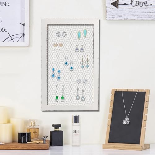 SOFE Chicken Wire White Framed Bulletin Boards, 18×29" Wood Grid Shelf - Image 6