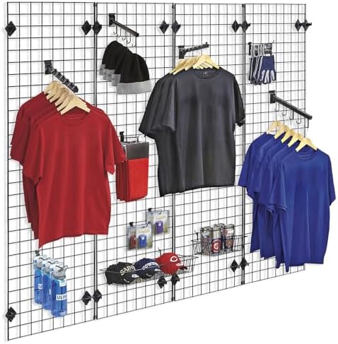 Heavy Duty Commercial Grade Gridwall Panels – Grid Panel for Any Retail Display, 2’ Width x 5’ Height, 3 Gridwall Panels Per Carton (Black Finish) - Image 5