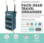 Pack Gear Hanging Carry-On Organizer - Our Standard Hanging Luggage Organizer Fits Any Carry On - Our Packing Cubes For Travel Use Mesh Windows to Make Finding Clothes Easy (Green, S) - Image 3