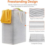 Lifewit 125L Large Laundry Baskets, 1 Pack, Reinforced Handles, Grey - Image 2