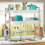HOWDIA 3-Tier Over The Sink Dish Drying Rack, 304 Stainless Steel by HOWDIA