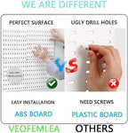 Pegboard Combination Kit, 8 Peg Boards and 30 Accessories Modular Hanging Black Pegboard for Wall, Office Organizer, Keys Holder, Nursery Storage, 44"x22" - Image 4