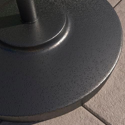 California Umbrella 50lbs Heavy Duty Weighted Patio Umbrella Base, Hammertone Grey - Image 5