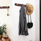 Wall Mounted Coat Rack, Metal Wood with 4 Hooks - Image 5