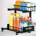 Saydear L-Shaped Under Sink Organizer, 2-Tier Pull-out Cabinet Rack 1-Pack by Saydear