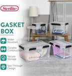 Sterilite Gasket Storage Box with Lids for Home & Office, 34 Quart, 16-Pack - Image 2