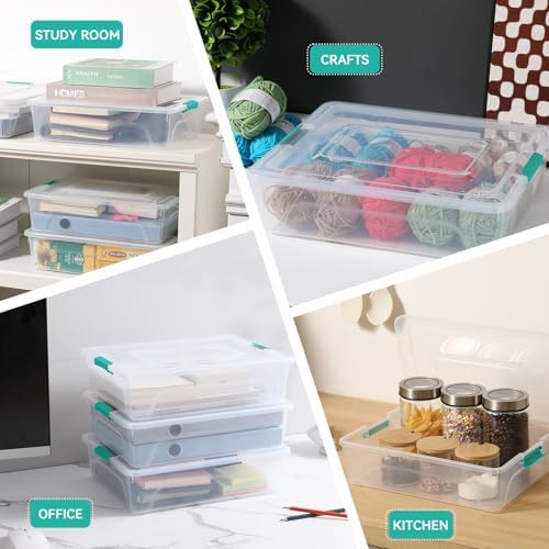 novelinks 10 Quart Clear Plastic Storage Containers with Lids (4 Pack) - Image 4