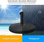 Tangkula 49 LBS Patio Umbrella Base, 20.5 Inch Outdoor Umbrella Stand W/Rattan Design, Adjustable Knob, Round Umbrella Holder for Backyard, Market Entrance, Poolside - Image 7