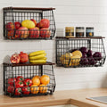 Hanging Fruit Basket for Kitchen, 3 Pack Vegetable Produce Basket by GGIU