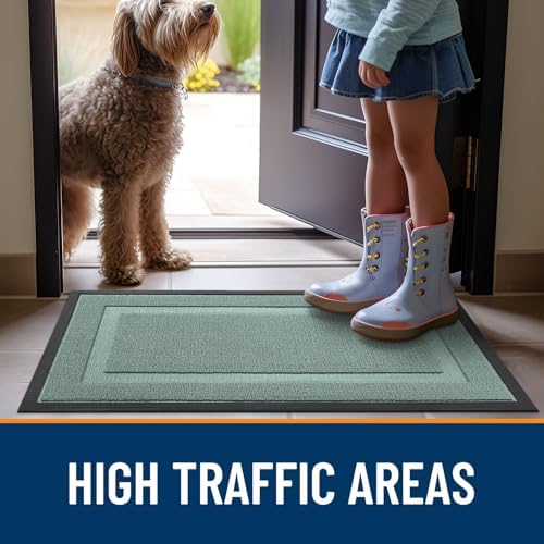 OLANLY Front Door Mat Outside 47x23, All-Season Heavy-Duty Rubber Doormat - Image 6