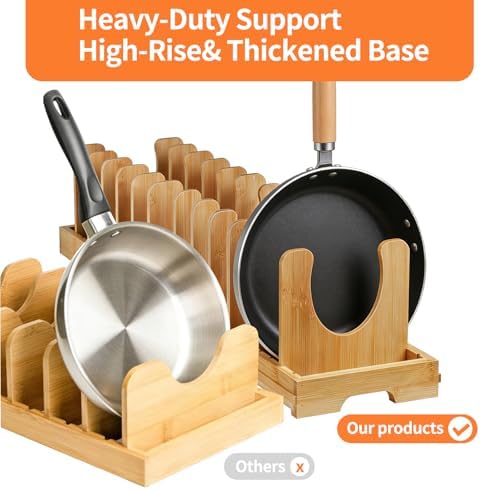 Bamboo Pots and Pans Organizer under Cabinet - Image 5