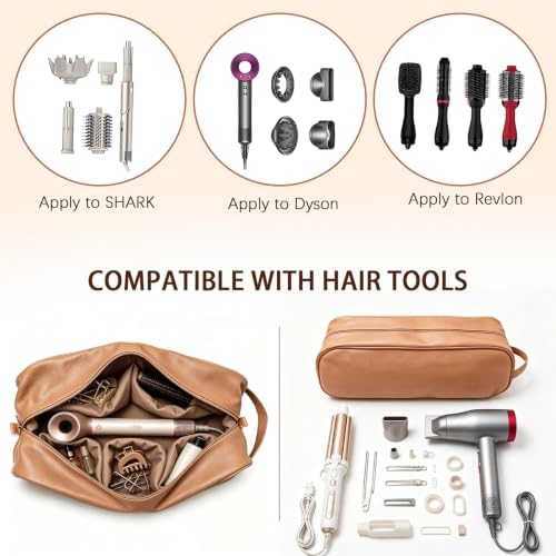 Hair Tools Travel Bag 5-Piece Set, Brown - Image 4