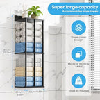Towel Racks for Bathroom Wall Mounted with Wooden Storage Shelf - Image 2