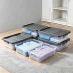 2 Pack 40 Quart Storage Bins with Lids, Underbed Plastic Storage Containers - Image 3