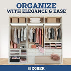 ZOBER Black Wooden Hangers - Heavy Duty, Non Slip Wood Hangers for Coats, Jackets, Suits, & Pants - Coat Hangers for Closet W/Bar and Notches 20 Pack - Image 6