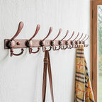 Dseap Coat Rack Wall Mount 37 Inch, Heavy Duty 12-Gauge Base vs Flimsy 1mm, Double-Thick Solid Anti-Snap Hooks, 16” Stud-Mount, Stainless Steel 10-Hook Hanger for Closet Entryway, Antique Copper - Image 4