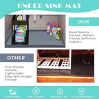URMONA Waterproof Silicone Under Sink Mat 31'' x 22'' Shelf Liner for Kitchen and Bathroom, Cabinet and Counter Protector, Storage and Organizers, Litter Mat, Pet Cat Puppy Essentials(Beige) - Image 5