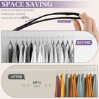 LemonRoad 36 Pack Short Neck Hangers Plastic Non-Slip, Black Purple - Image 6