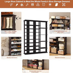 HOMEFORT 10 Tiers Shoe Rack, 50 Pairs Large Shoe Shelf, 61.8" Tall Shoe Tower, Freestanding Shoe Rack Organizer with Open Shelves, Wood Shoe Stand for Boot Storage, for Closet, Entryway, Espresso - Image 6