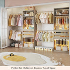 Closet System Set of 2, 5.7-10.4FT Closet Organizer System with 6 Drawers - Image 5