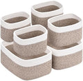 6 Pack Storage Baskets for Shelves, Cotton Rope Small Storage Bins by Degeyoyo