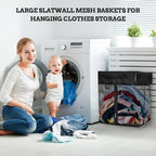 Large Mesh Slatwall Baskets 2 Sets, 16x16x12 Inch Slat Wall Mesh Baskets with 4 Hooks, 48L Mounted Hanging Slatwall Basket for Shop Garage Gym Toy Display Storage Panel Accessories - Image 6