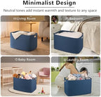 OIAHOMY 118L XXXLarge Rope Storage Basket, Oversized Blanket Basket Blue - Image 6