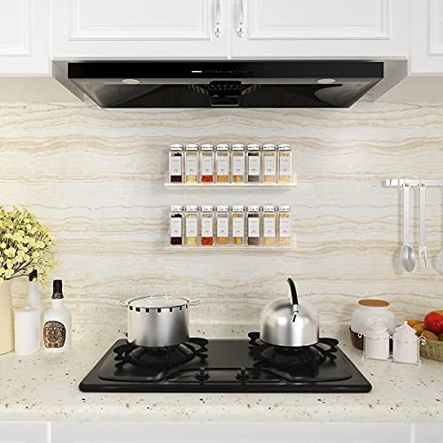 FEMELI Acrylic Wall Mount Spice Rack, 4 Pack 15 Inch - Image 5