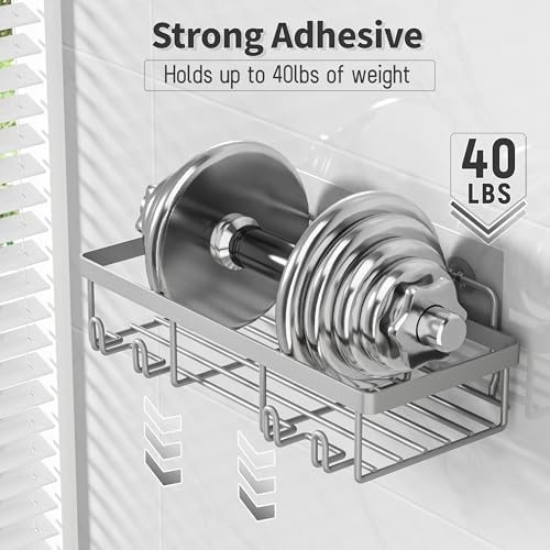 Liuoud 10 Pack Shower Caddy for Inside Shower, Grey Bathroom Storage Decor - Image 3