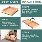 Pull Out Drawers for Kitchen Cabinets, Fully Assembled Wood Cabinet Pull Out Drawer, Pull Out Cabinet Organizer, Fast and Easy DIY Installation, 23”W x 21”D - Image 5