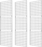 Grid Wall Commercial Grade Gridwall Panels – Heavy Duty Grid Panel for Any Retail Display Wall Grid 2' Width x 7' Height, Black Finished (Pack of 3) Easily Portable by 7RiversART