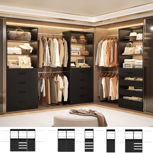Aheaplus Closet System with 12 Drawers, 8.5-11.5Ft Closet Organizer System - Image 5