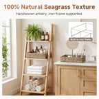 StorageWorks Large Seagrass Tray for Bathroom, Seagrass Storage Baskets for Shelves, Handwoven Natural Wicker Baskets for Organizing, 2-Pack - Image 3