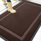 OLANLY Front Door Mat Outside 47x32, All-Season Heavy-Duty Rubber Doormat by OLANLY