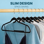 DEILSY™ Non-Velvet Black Plastic Hangers Slim Hangers 50 Pack for Closet - Image 5
