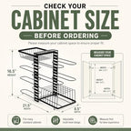 7-Tier Pots and Pans Organizer Under Cabinet - Cooking Pot Lid Organizer for Cabinet with Basket for Utensils, Lid Rack - Adjustable Vertical Holder Cookware Storage, Steel Pot Rack for Kitchen - Image 3