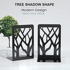 MaxGear Book Ends Tree Design Modern Bookends for Shelves, Non-Skid Bookend, Heavy Duty Metal Book Stopper for Books/CDs, Decorative Book Shelf Home, 7 x 4.7 x 3.5”, Black (6 Pair/12 Pieces, Large) - Image 6