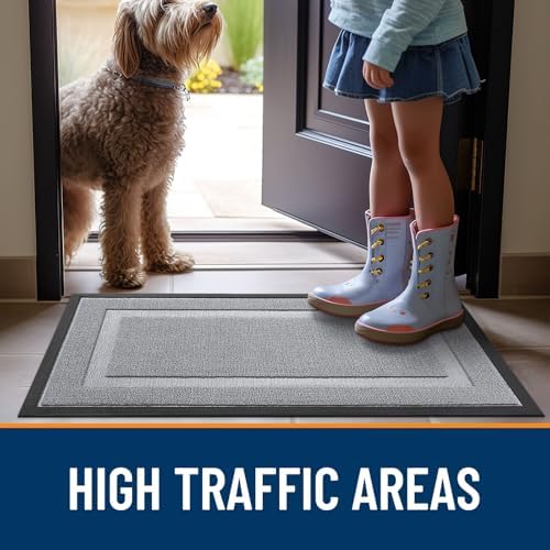 OLANLY Front Door Mat Outside 35x23, All-Season Heavy-Duty Rubber Doormat - Image 6