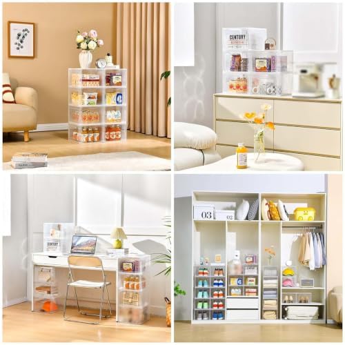 6 Pack Clear Storage Bins with Lids, 19 Qt Closet Organizers and Storage - Image 5