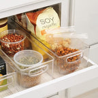 iDesign Plastic Stackable Pantry Bin with Handles, Set of 4, Clear - Image 3