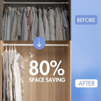 6 Pack Hanging Vacuum Storage Bags, Long Size(53 x27.6 inch), Clear - Image 4