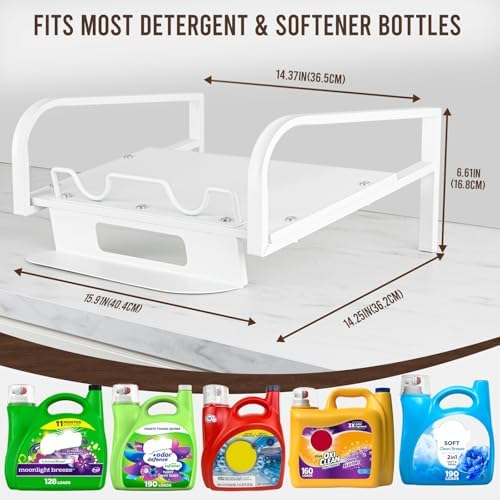 Laundry Detergent Holder Stand with Drip Tray, Liquid Detergent Riser - Image 5