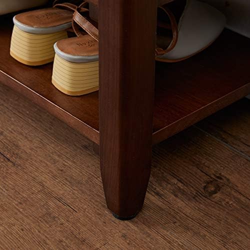 XKZG Shoe Rack Bench Wooden Shoe Storage Bench Entryway Bench, Brown, 39.4" - Image 6